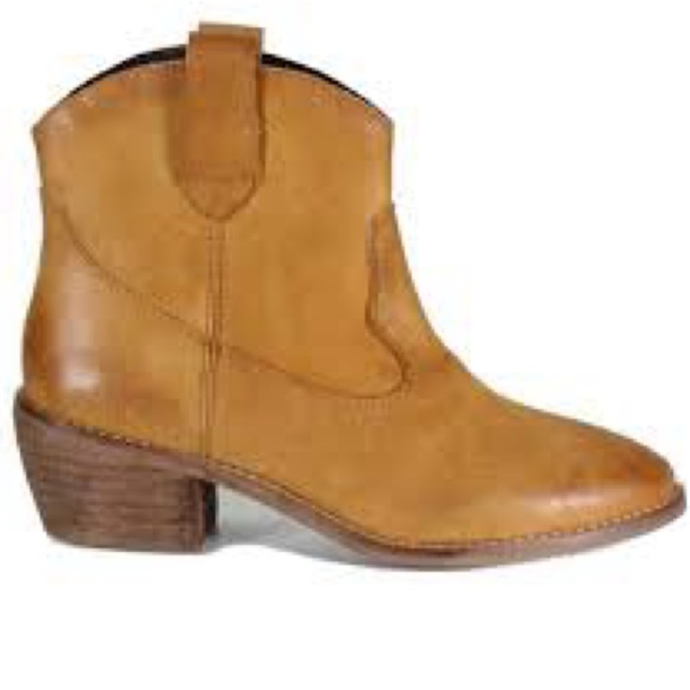BORN Western Ladies Cowboy Boots Leather Round Toe Size 8.5